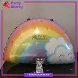 Smiling Cloud With Rainbow Shaped Foil Balloon For Theme Decoration and Celebrations