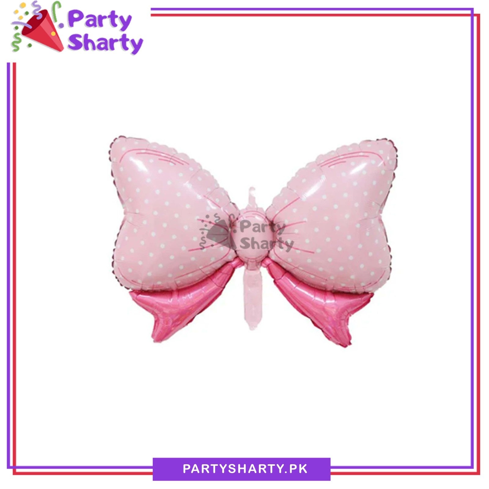 Mini Size Pink Bow Shaped Foil Balloon For Birthday, Welcome Baby Party Decoration and Celebration