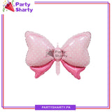 Mini Size Pink Bow Shaped Foil Balloon For Birthday, Welcome Baby Party Decoration and Celebration