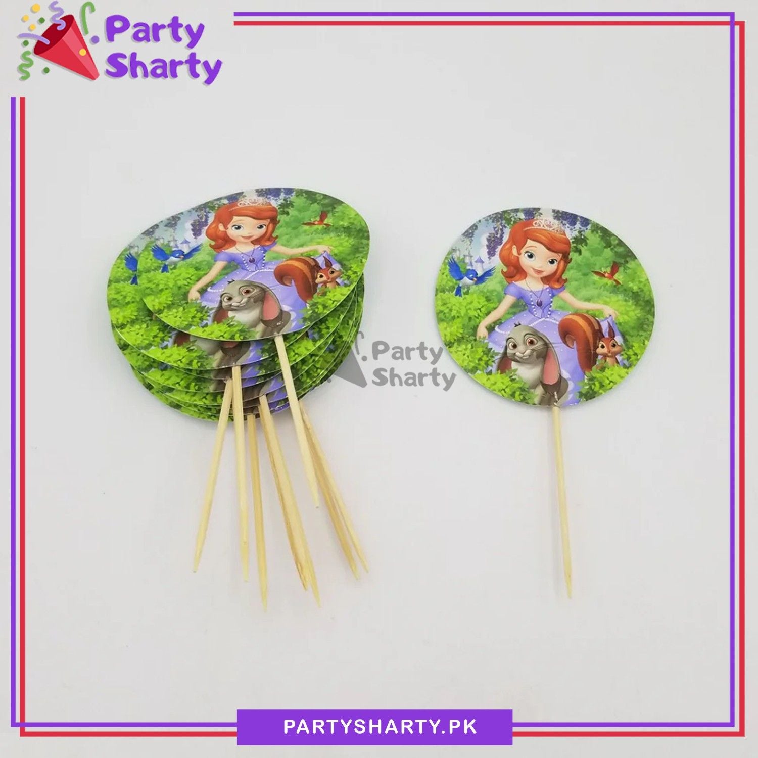 Sofia The First Theme Cup Cake Topper for Sofia Birthday Theme Party and Decoration