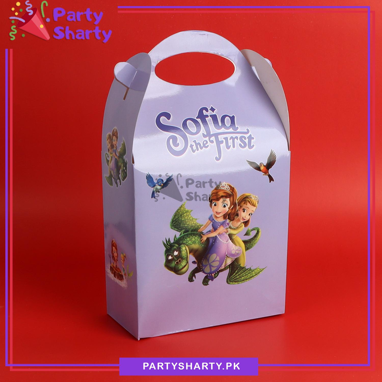 Sofia The First Theme Goody Boxes Pack of 6 For Theme Birthday Decoration and Celebration