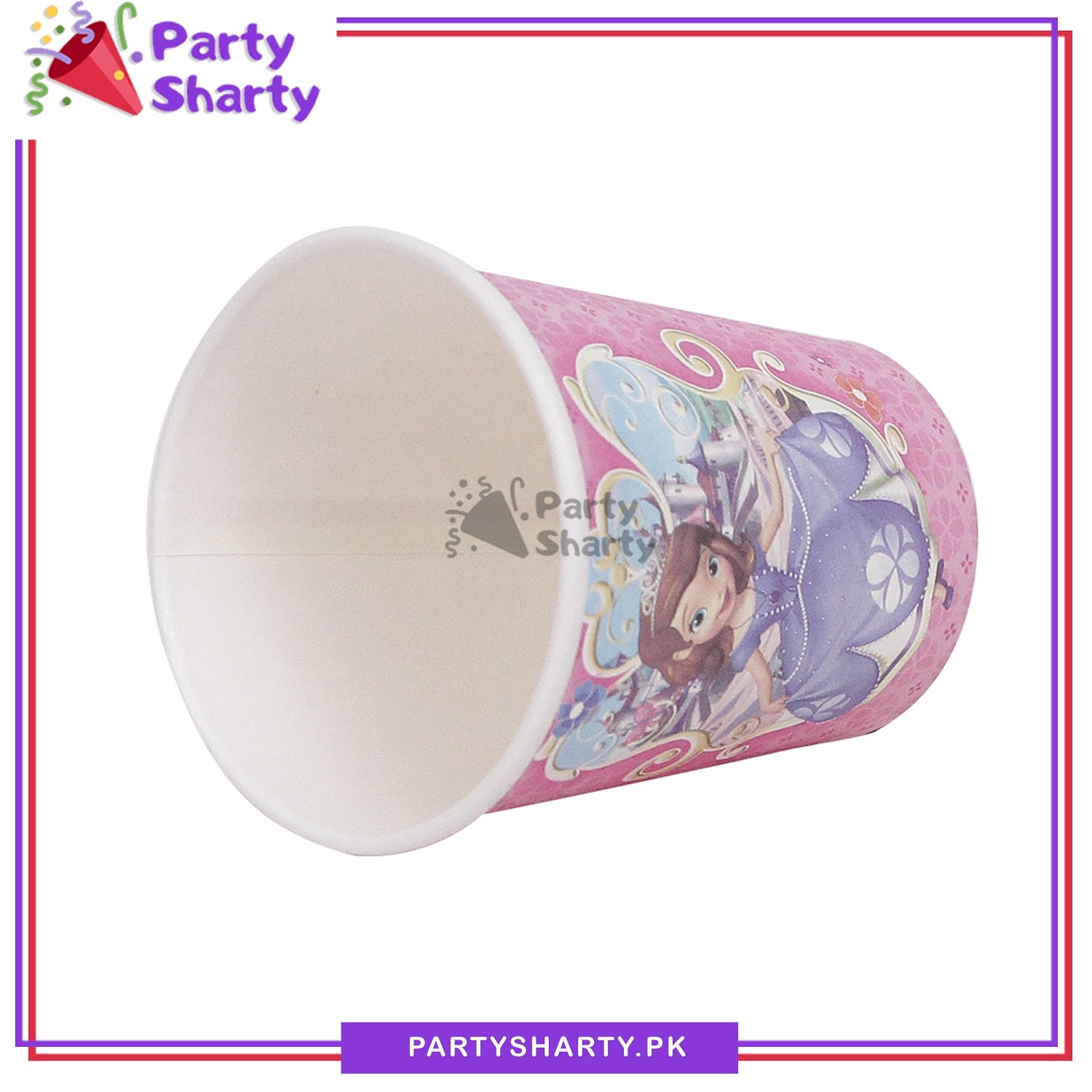 Sofia Theme Party Disposable Paper Glass / Cups for Sofia Theme Party and Decoration