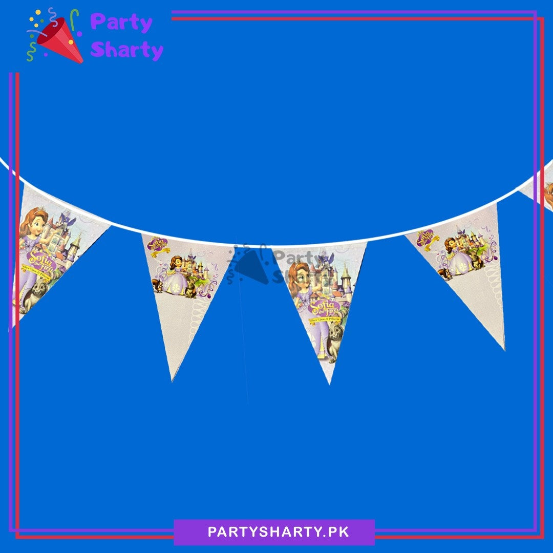 D-2 Sofia Theme Party Flags Bunting for Theme Decoration & Celebrations