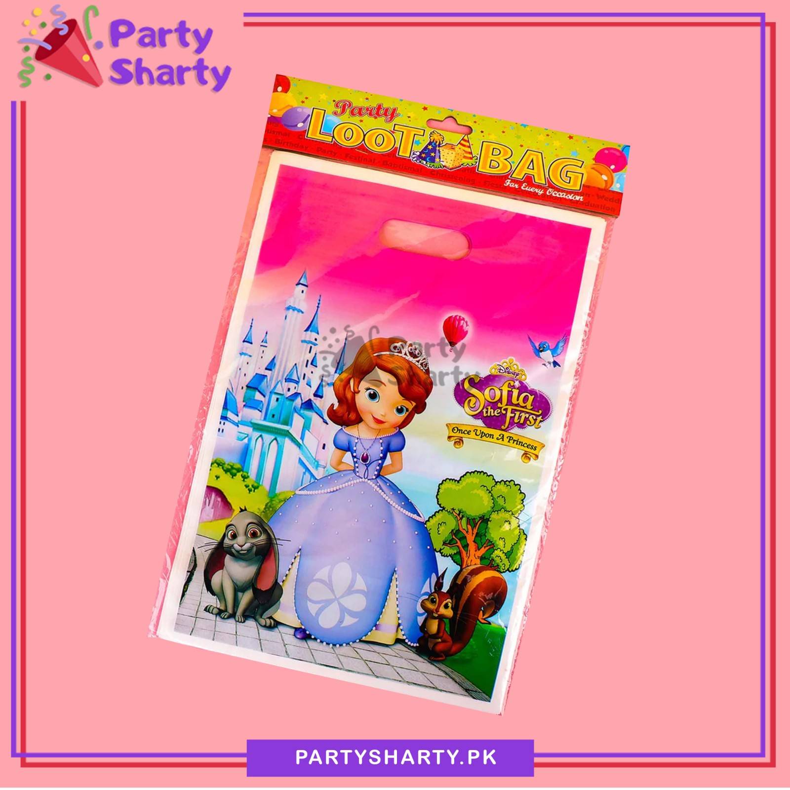 Sofia Theme Goody Bags Pack of 10 For Sofia Theme Party Decoration and Celebration