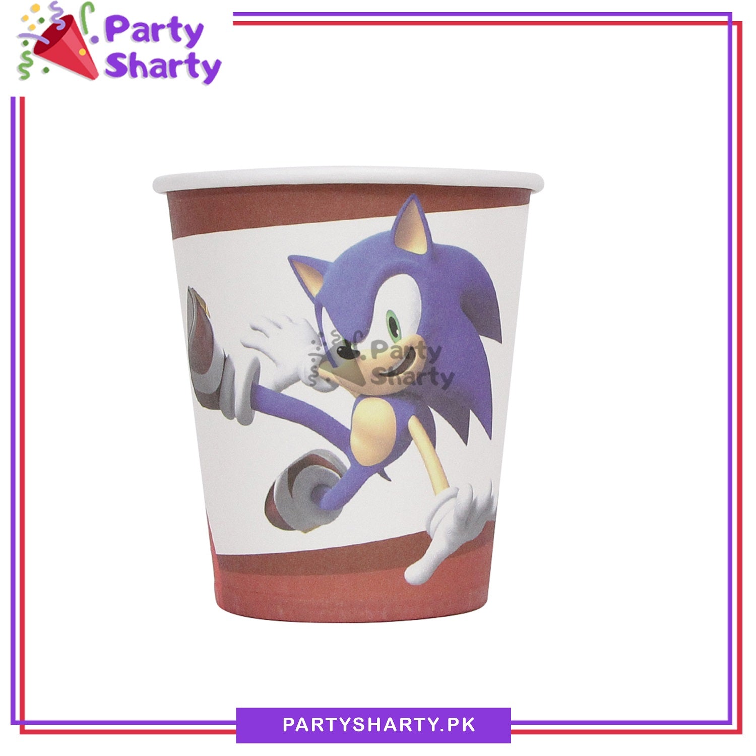 D-1 Sonic Theme Birthday Party Paper Cups / Glass For Themed Based Party Supplies and Decorations