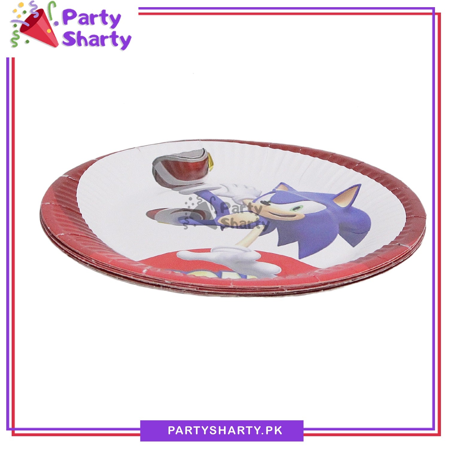 D-1 Sonic Theme Party Disposable Paper Plates for Theme Party and Decoration