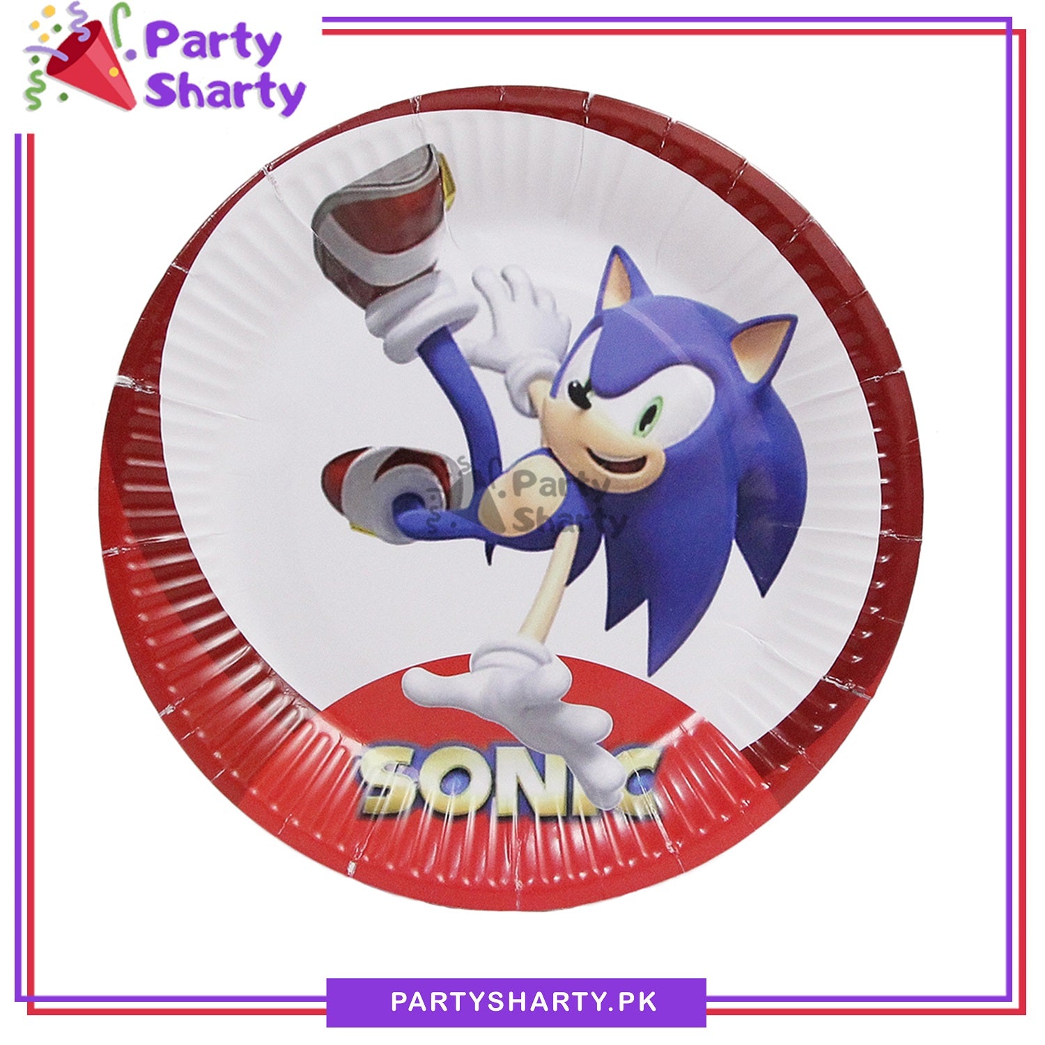 D-1 Sonic Theme Party Disposable Paper Plates for Theme Party and Decoration