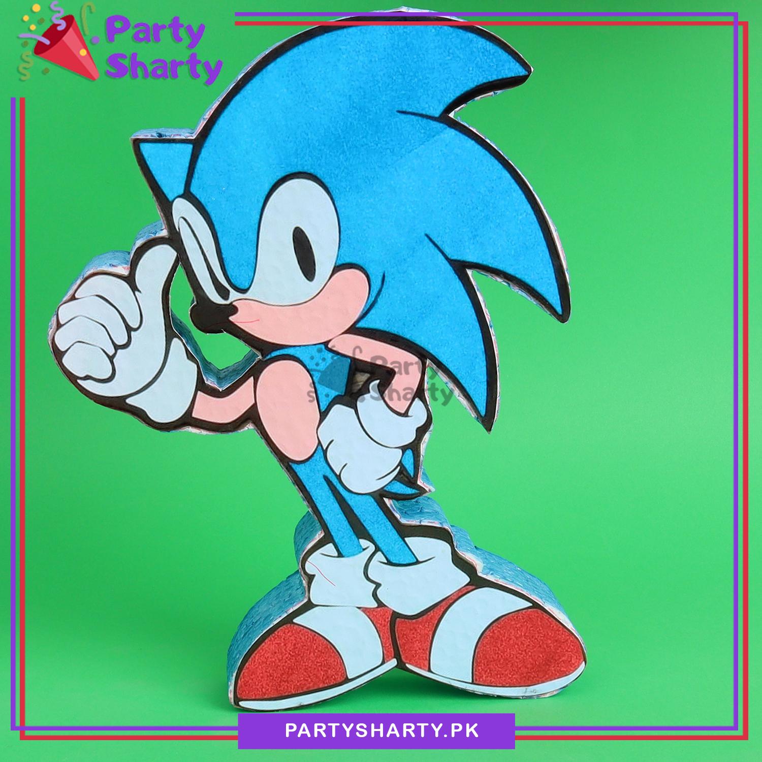 Sonic the Hedgehog Character Thermocol Standee For Sonic Theme Based Birthday Celebration and Party Decoration
