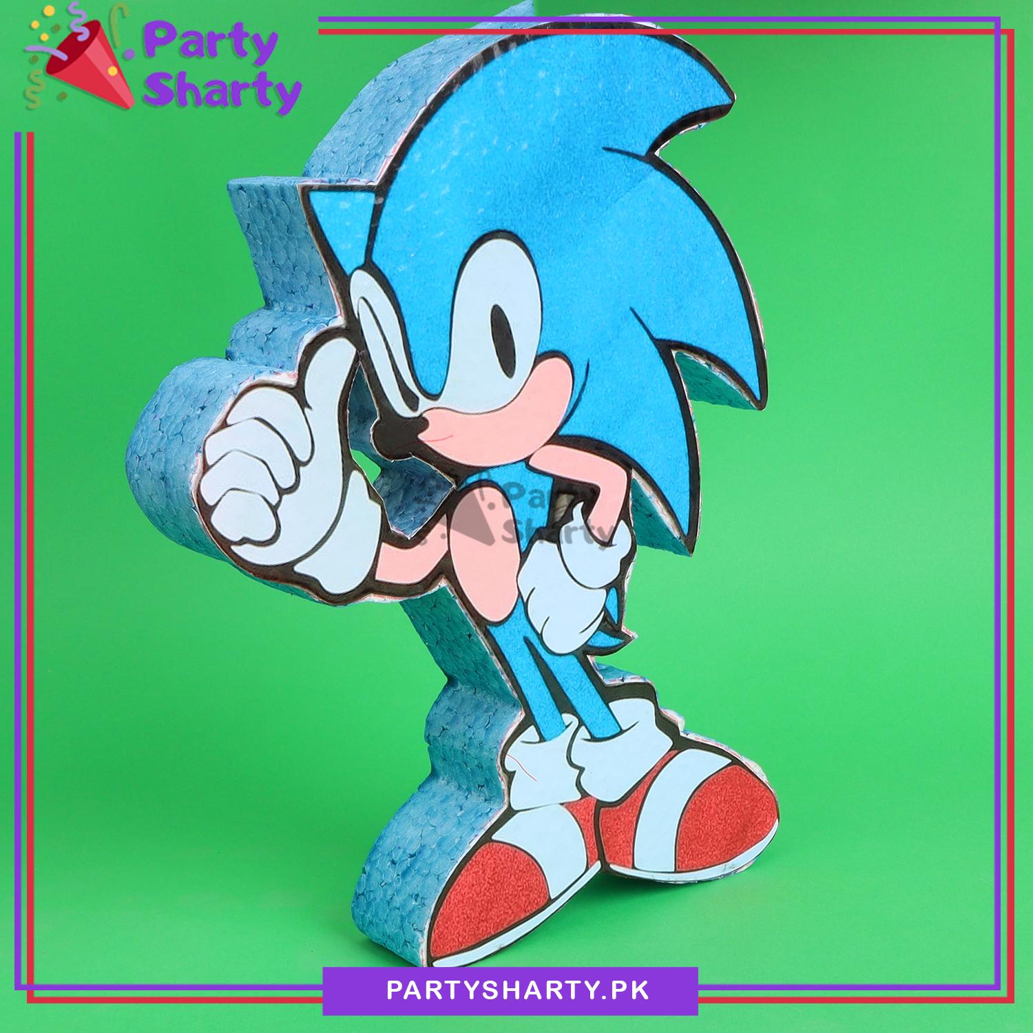Sonic the Hedgehog Character Thermocol Standee For Sonic Theme Based Birthday Celebration and Party Decoration