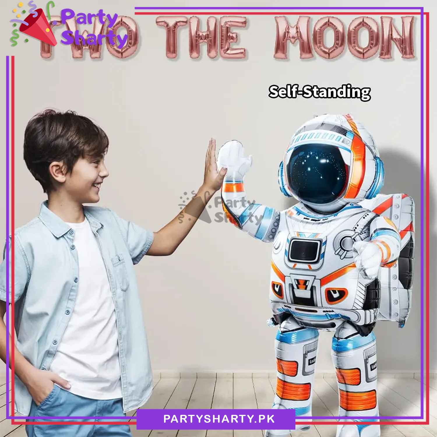 4D Inflatable Astronaut Spaceman Foil Balloons for Kids Space Theme Birthday Party