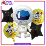 Astronaut / Spaceman Shaped Foil Balloon - Pack of 5 For Space Birthday Party Theme