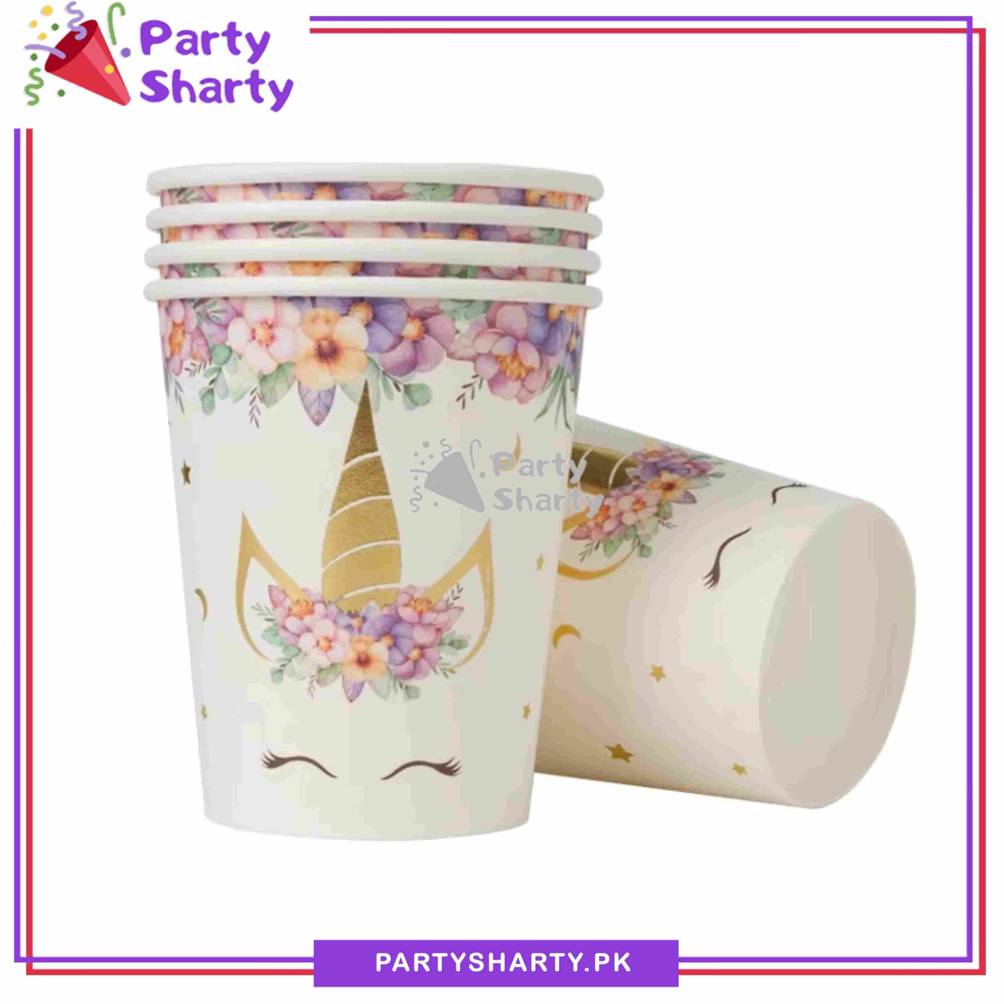 Sparkle Little Unicorn Theme Birthday Party Paper Cups For Themed Based Party Supplies and Decorations