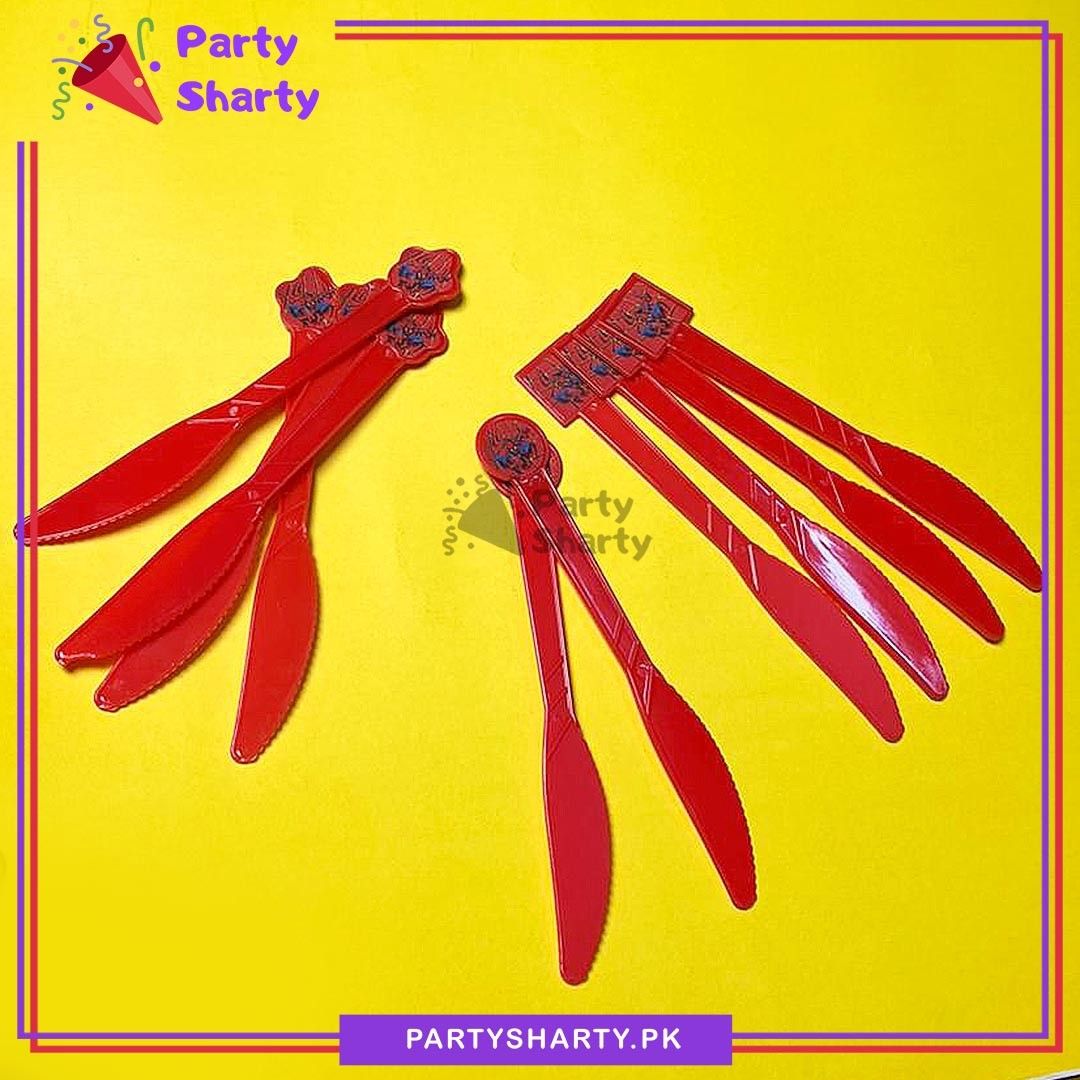 Spiderman 10pcs Cutlery Set (Spoon, Fork & Knife) for Spiderman Theme Birthday Table Decoration