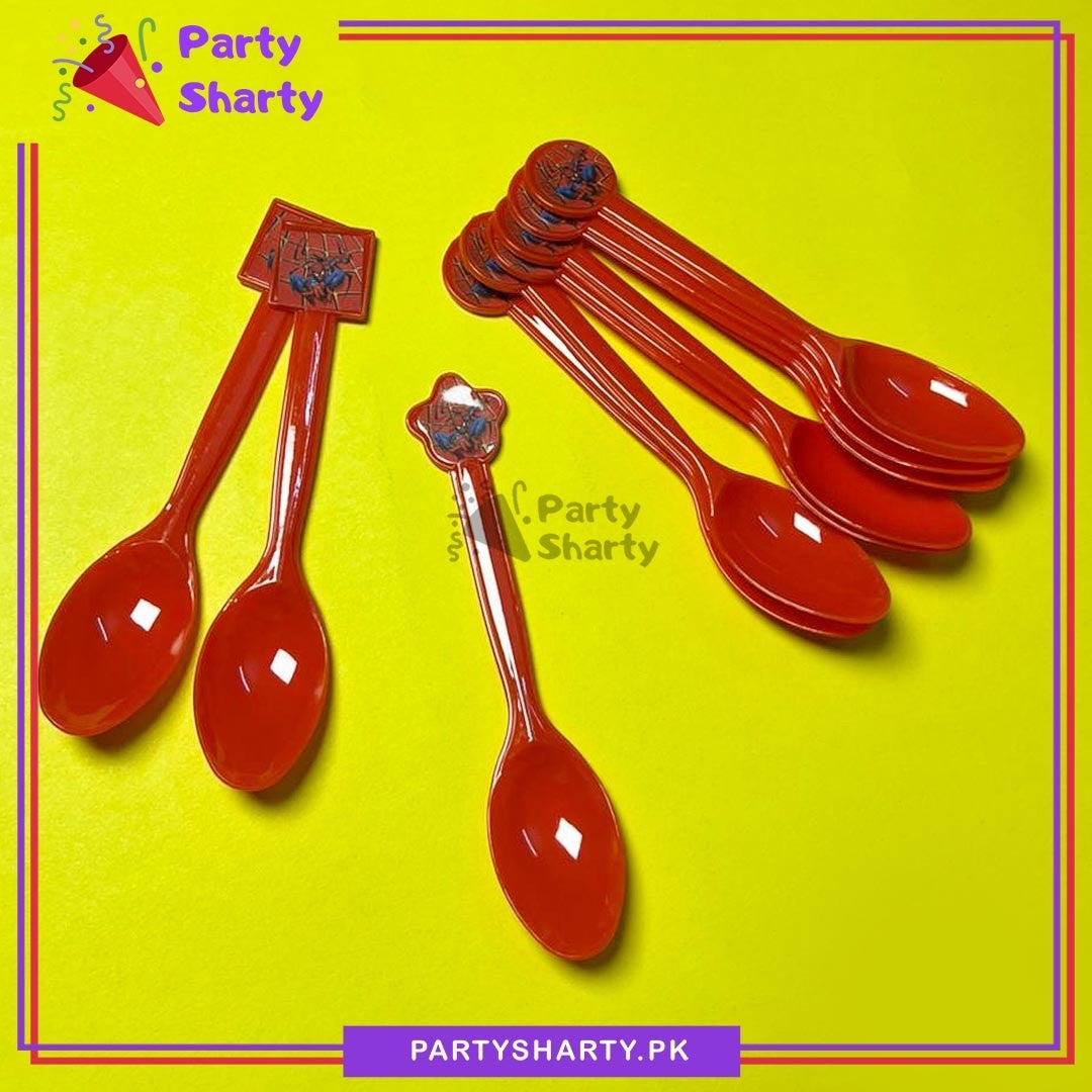 Spiderman 10pcs Cutlery Set (Spoon, Fork & Knife) for Spiderman Theme Birthday Table Decoration