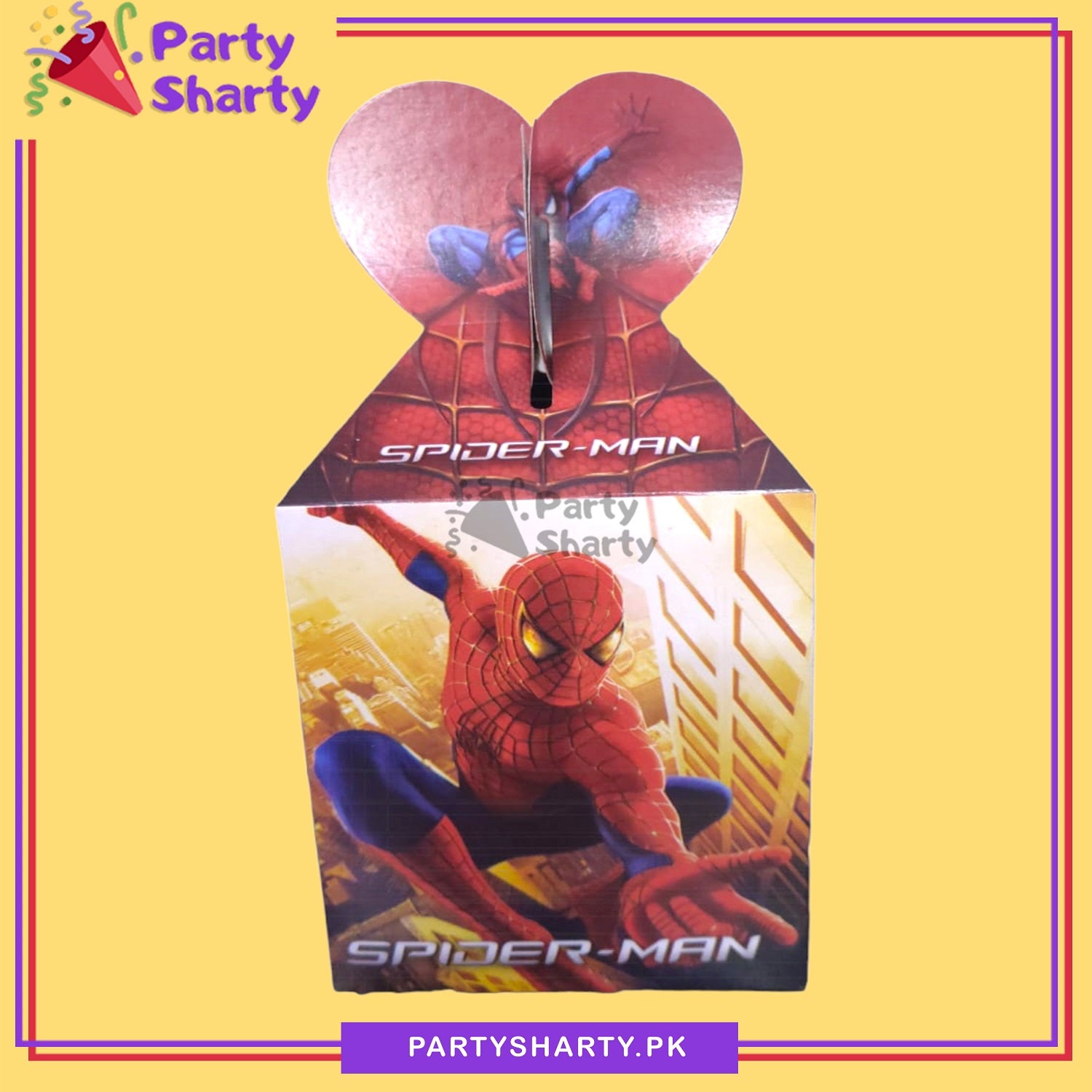 D-2 Spiderman Theme Goody Boxes Pack of 10 For Theme Based Birthday Celebration