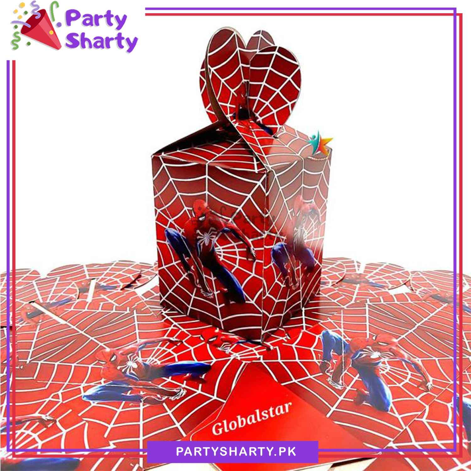 Spiderman Goody Boxes Pack of 10 For Spider Man Theme Birthday