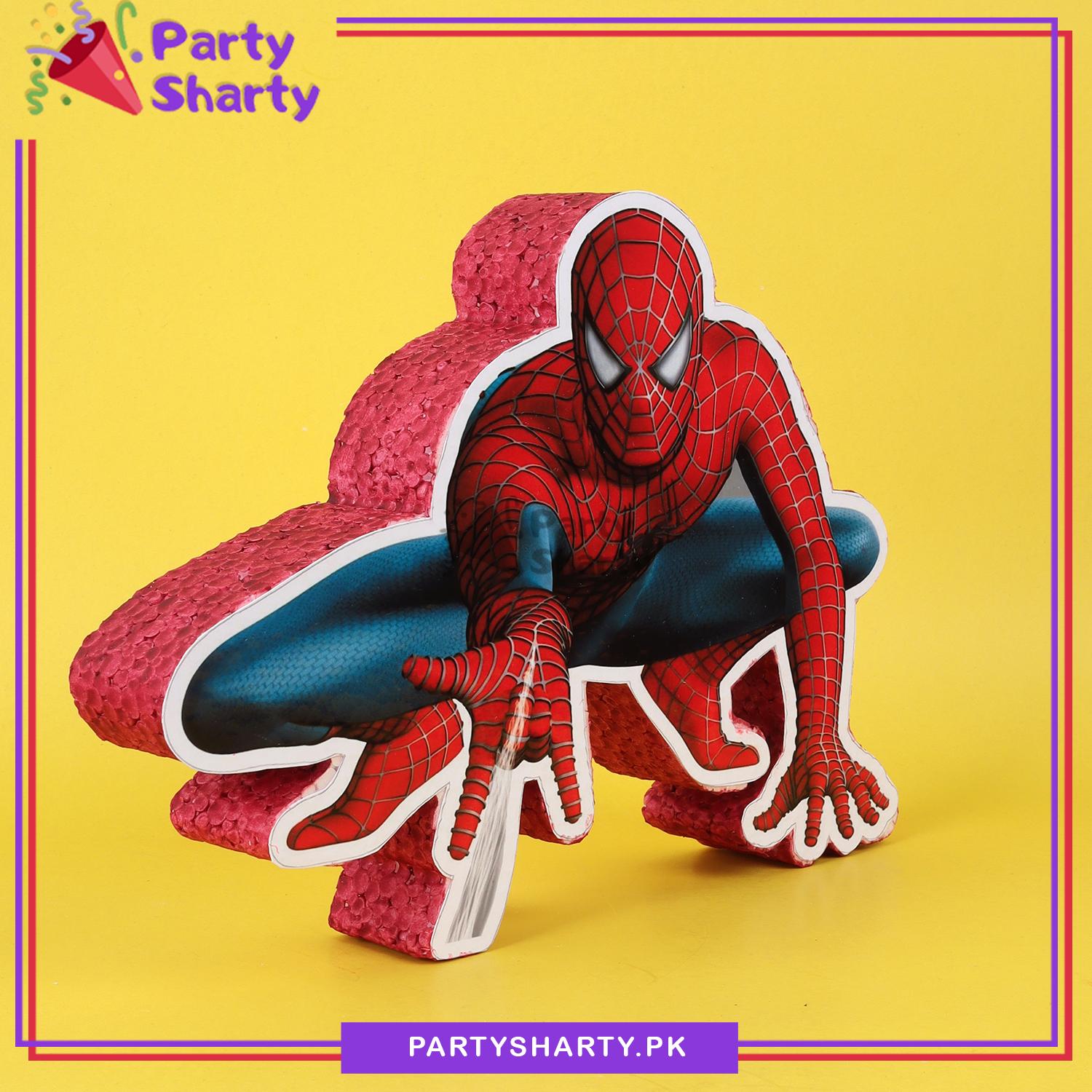 D-1 Spiderman Character Thermocol Standee For Spiderman Theme Based Birthday Celebration and Party Decoration