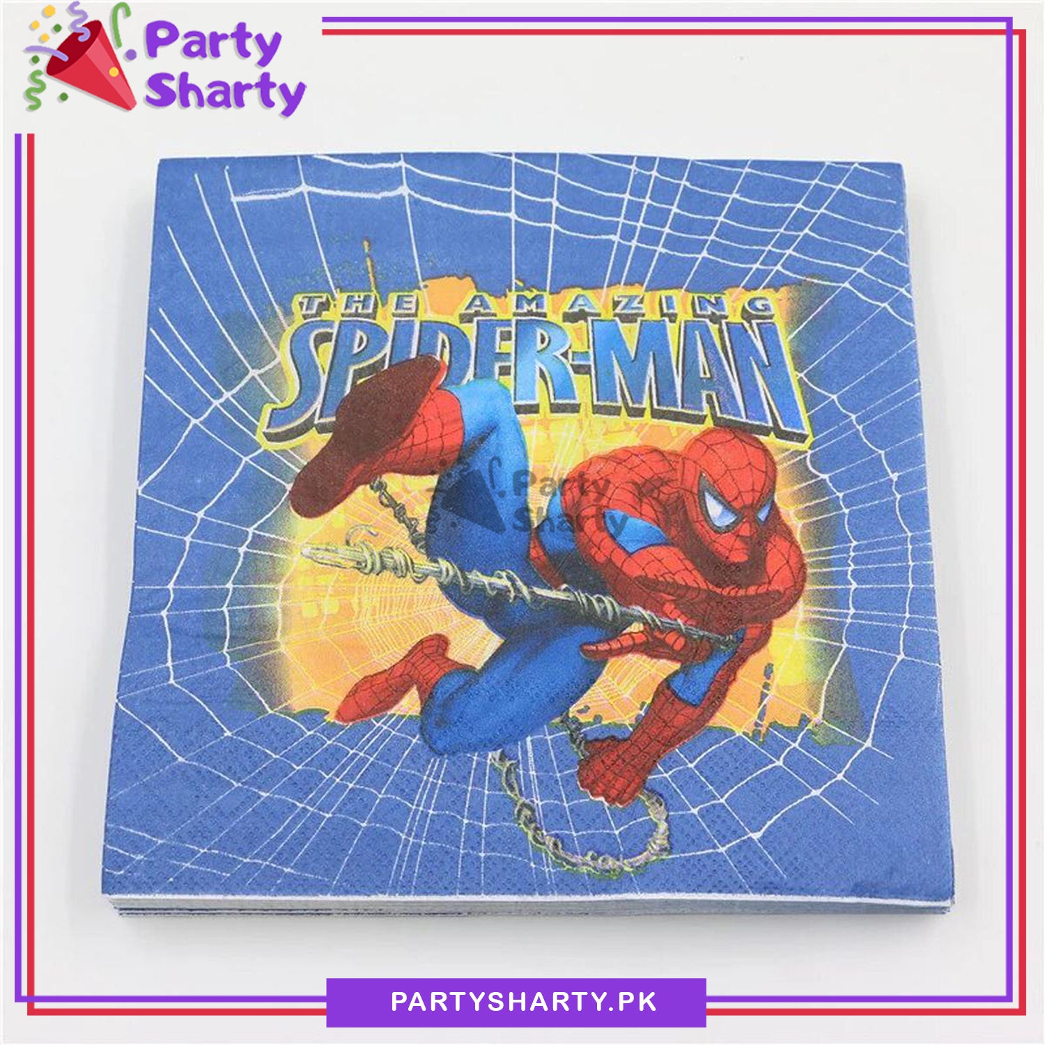 Spiderman Theme Paper Napkins For Spiderman Birthday Theme Party and Decoration