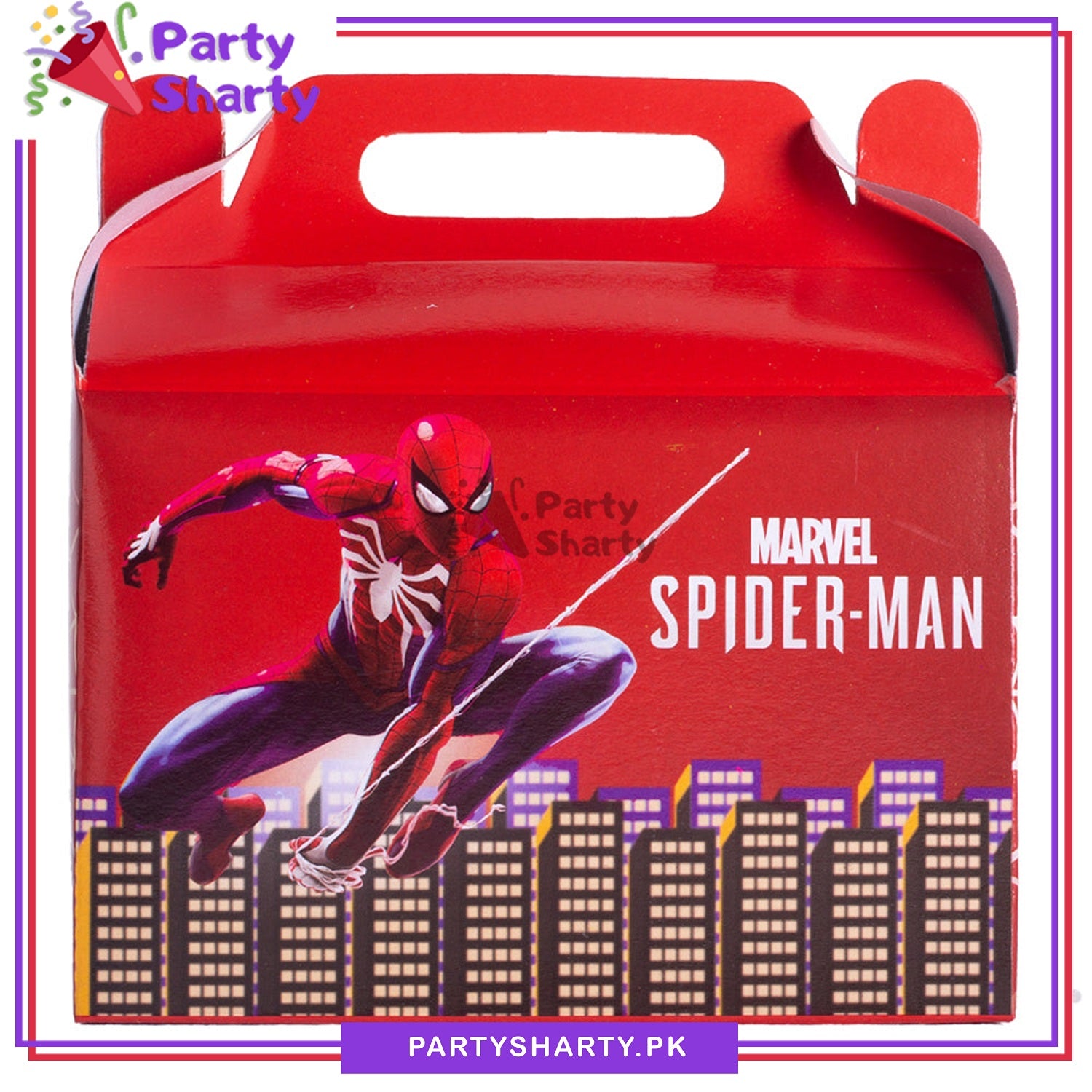 Spiderman Theme Goody Boxes Pack of 10 For Spiderman / Avenger Theme Party Decoration and Celebration
