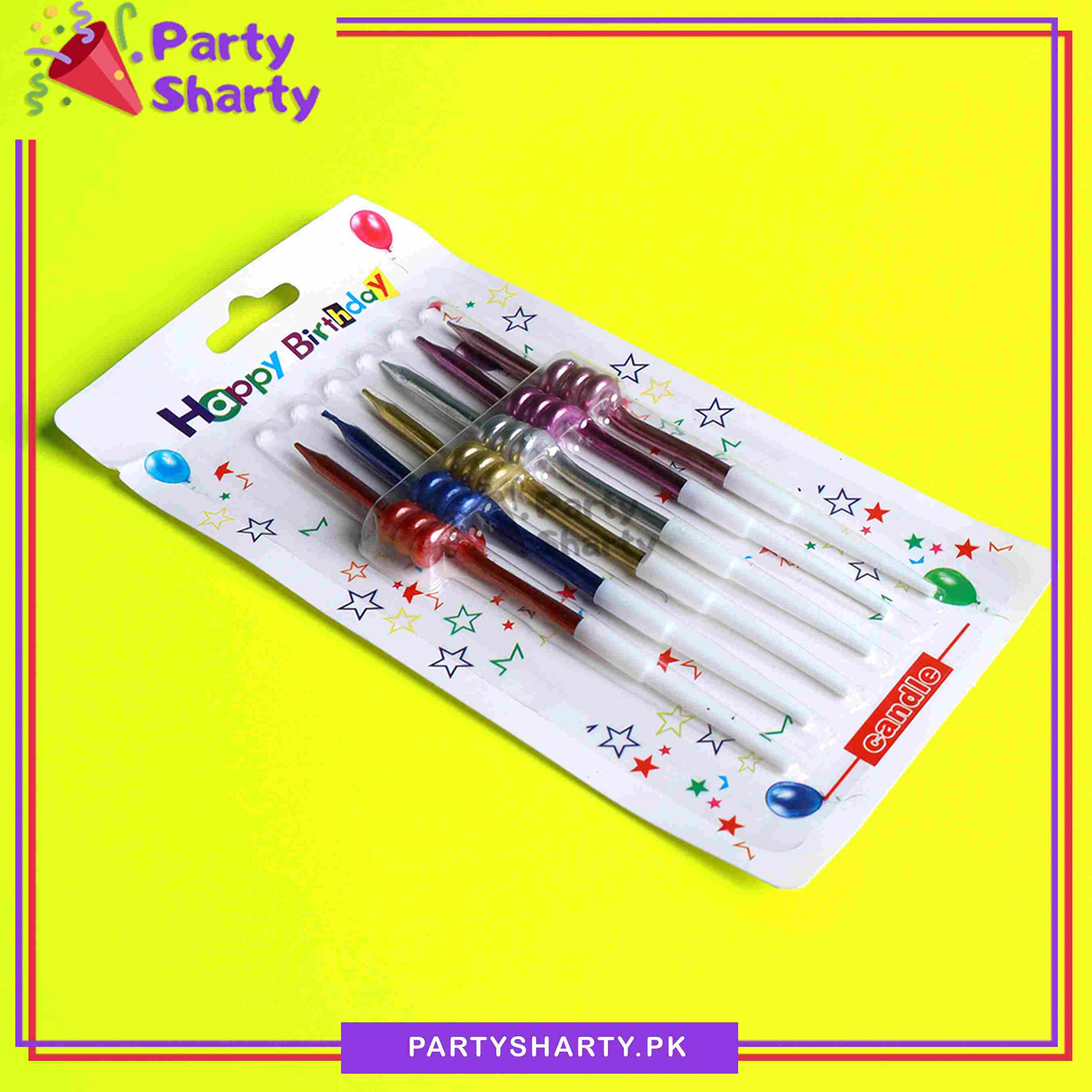 Spiral Spring Birthday Candles Set, Metallic Color Twisty Candles For Birthday, Wedding, Anniversary and Event Decoration