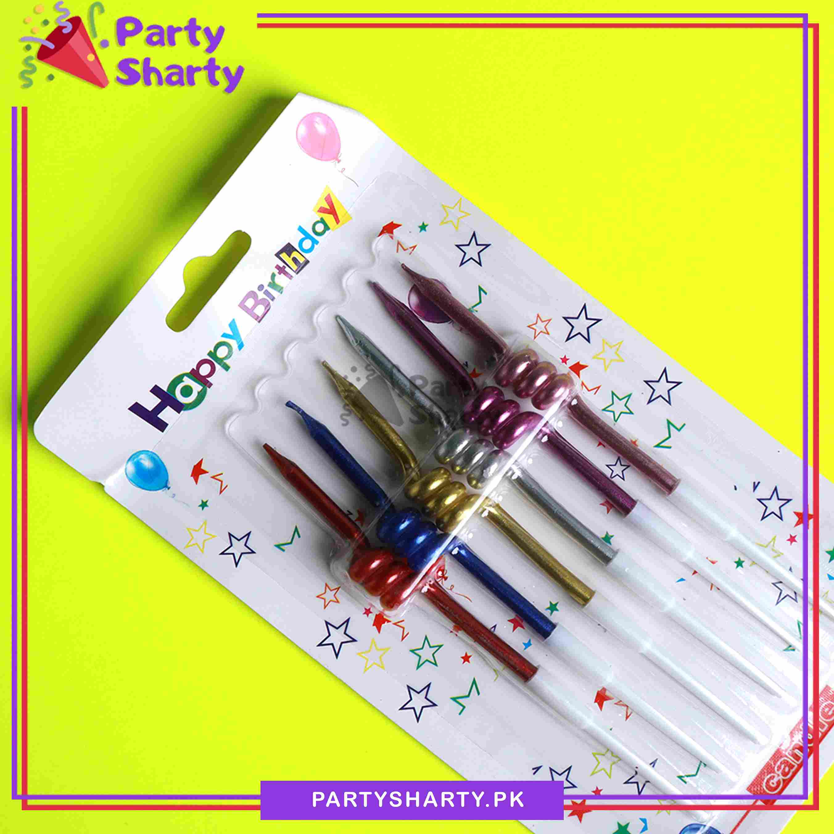 Spiral Birthday Candles Set, Metallic Color Twisty Candles For Birthday, Wedding, Anniversary and Event Decoration