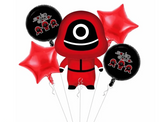Squid Game Foil Balloon Set - 5 Pieces