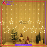 D-2 Fairy Lights Star Shaped Curtain Lights For Home and Party Decor Star Lights Electric Operated