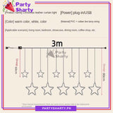 D-2 Fairy Lights Star Shaped Curtain Lights For Home and Party Decor Star Lights Electric Operated