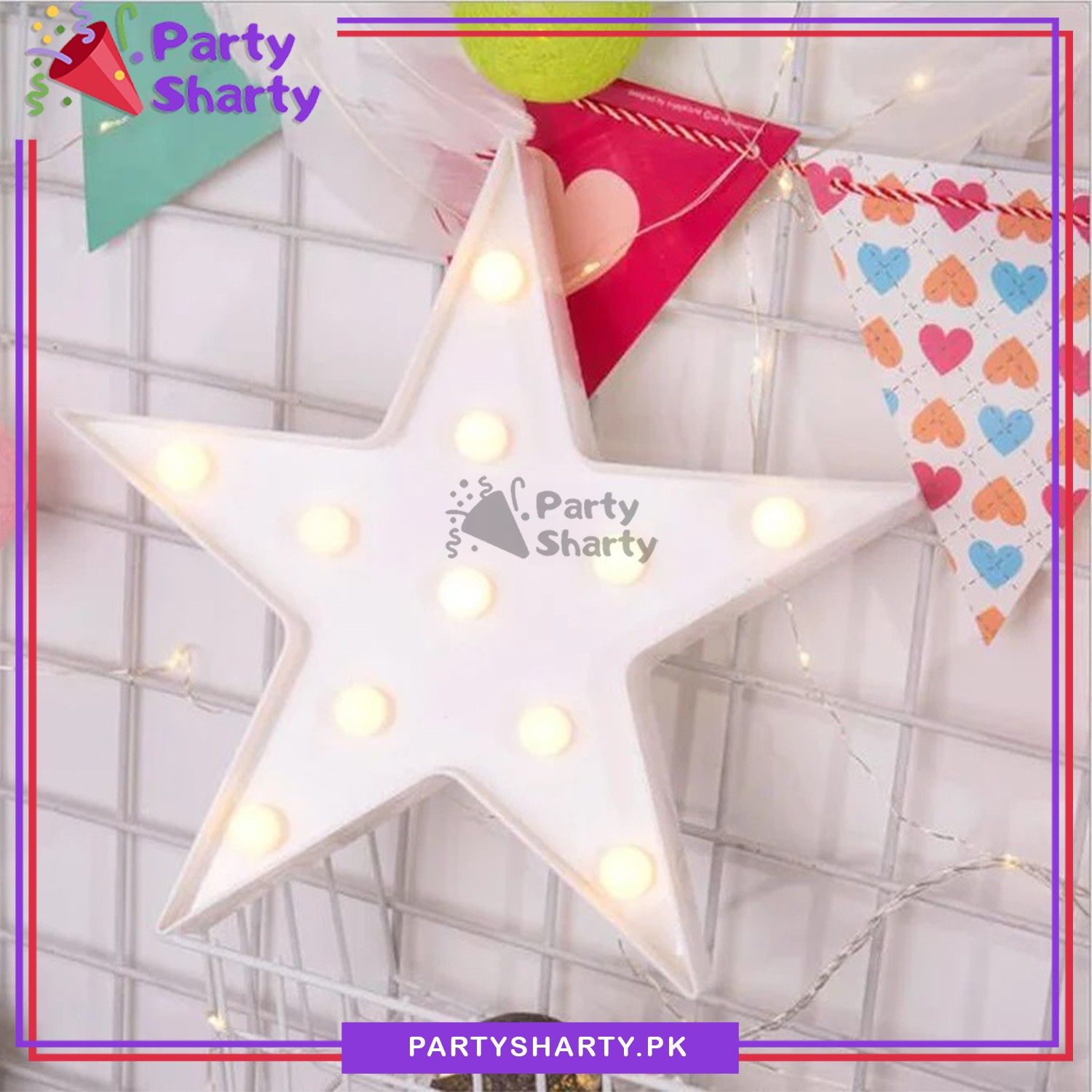 Star Shaped LED Lamp For Birthday, Party, Baby Shower and Room Decoration