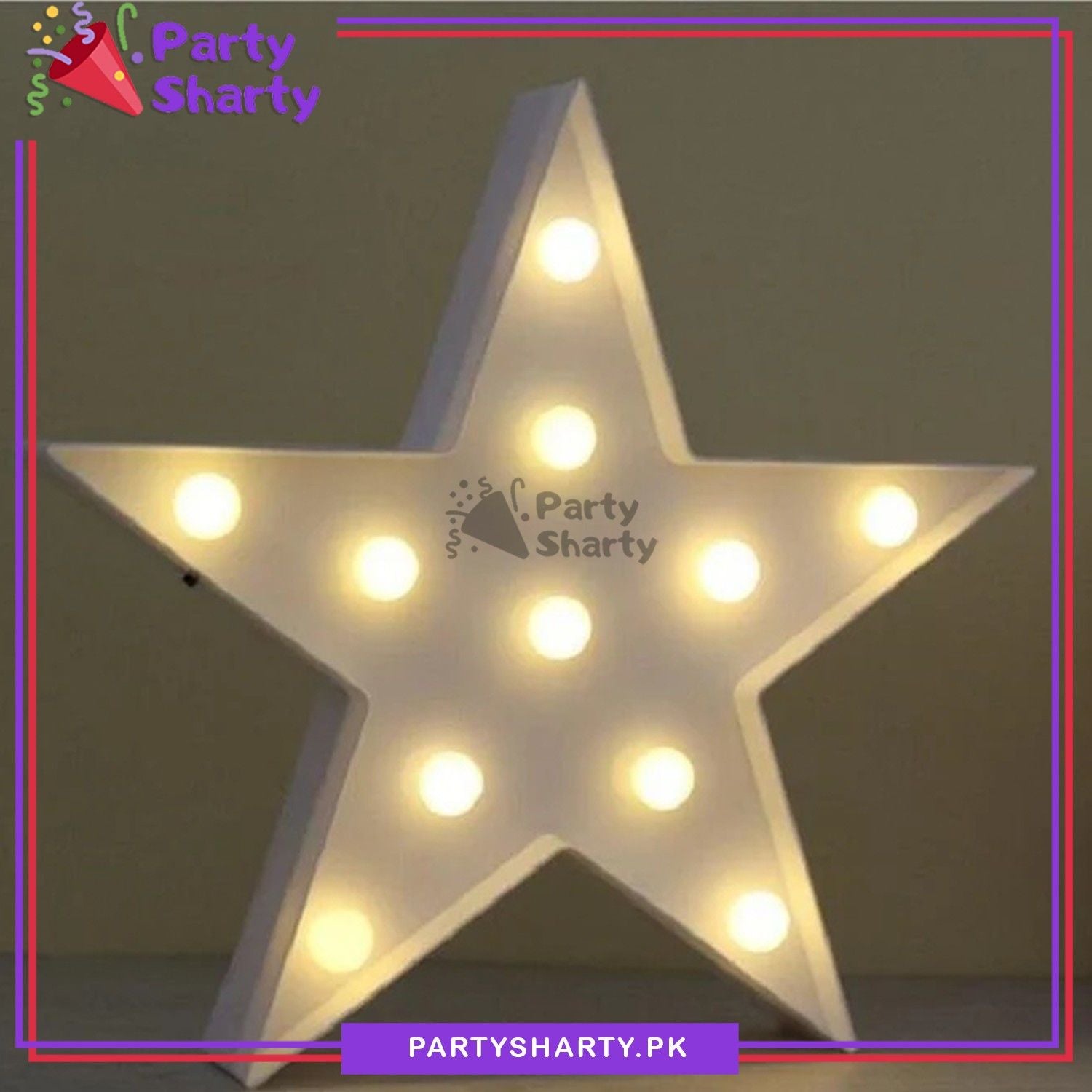 Star Shaped LED Lamp For Birthday, Party, Baby Shower and Room Decoration
