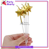 Golden Star Shaped Candle For Creative Birthday Cake Candle / Party Supplies