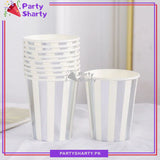Strip Printed Paper Cups / Glass For Party Decoration and Celebration