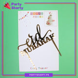 Stylish Golden Eid Mubarak Cake topper for Eid Decoration and Celebration