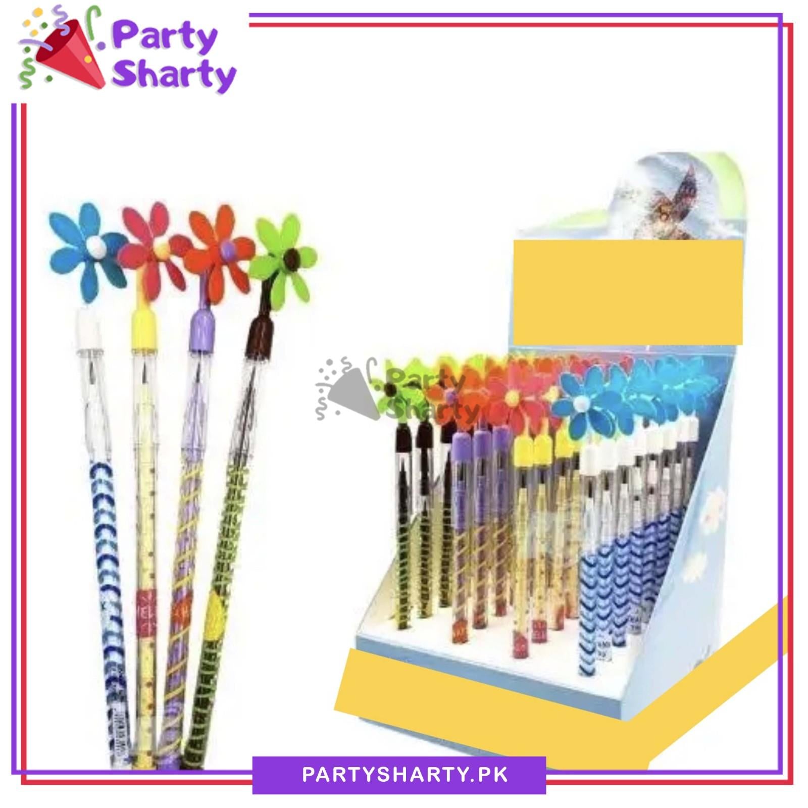 Flower Shaped Fan Style Bullet Pencil For Kids Giveaway Birthday Celebration