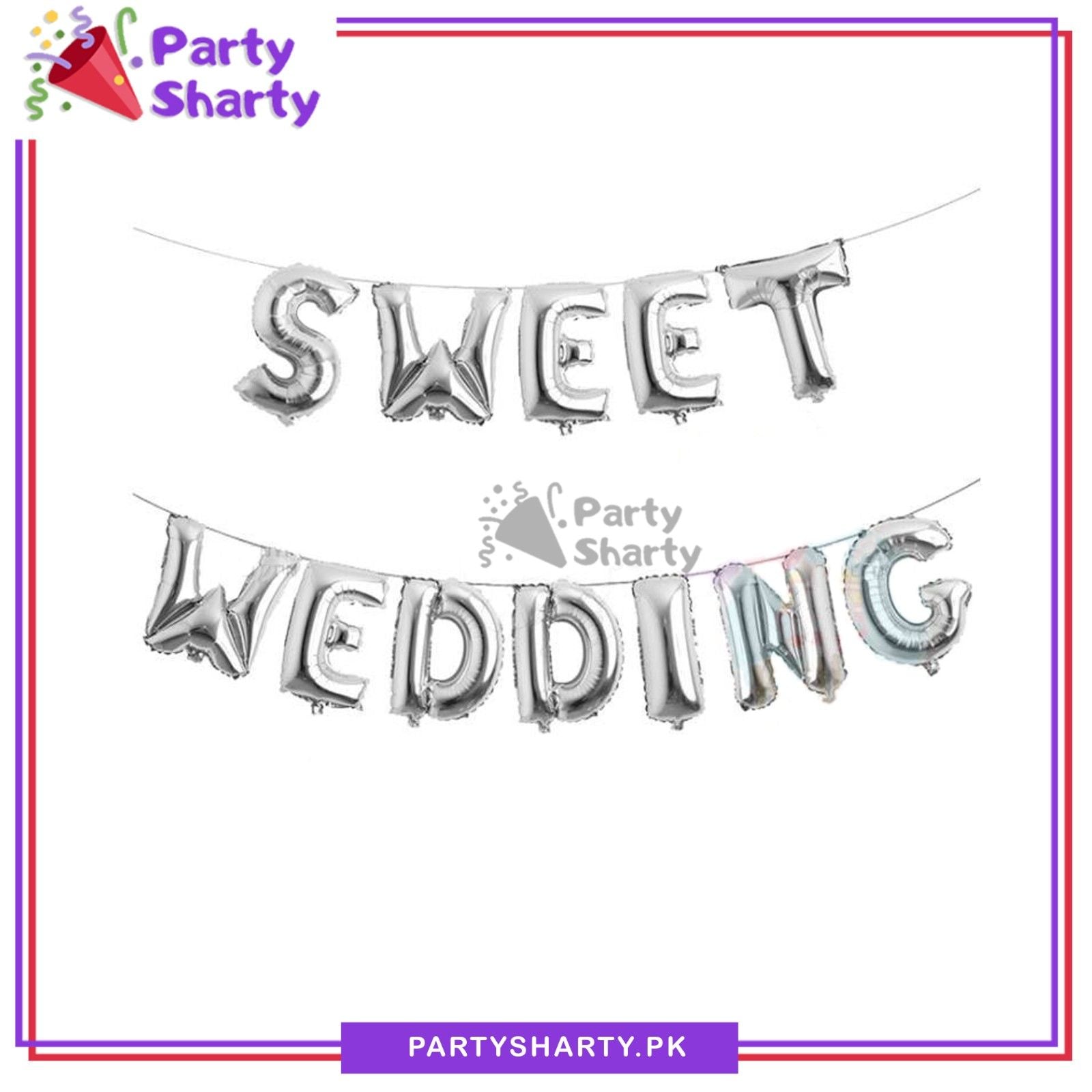 Sweet Wedding Foil Banner for Wedding Theme Celebration & Decoration