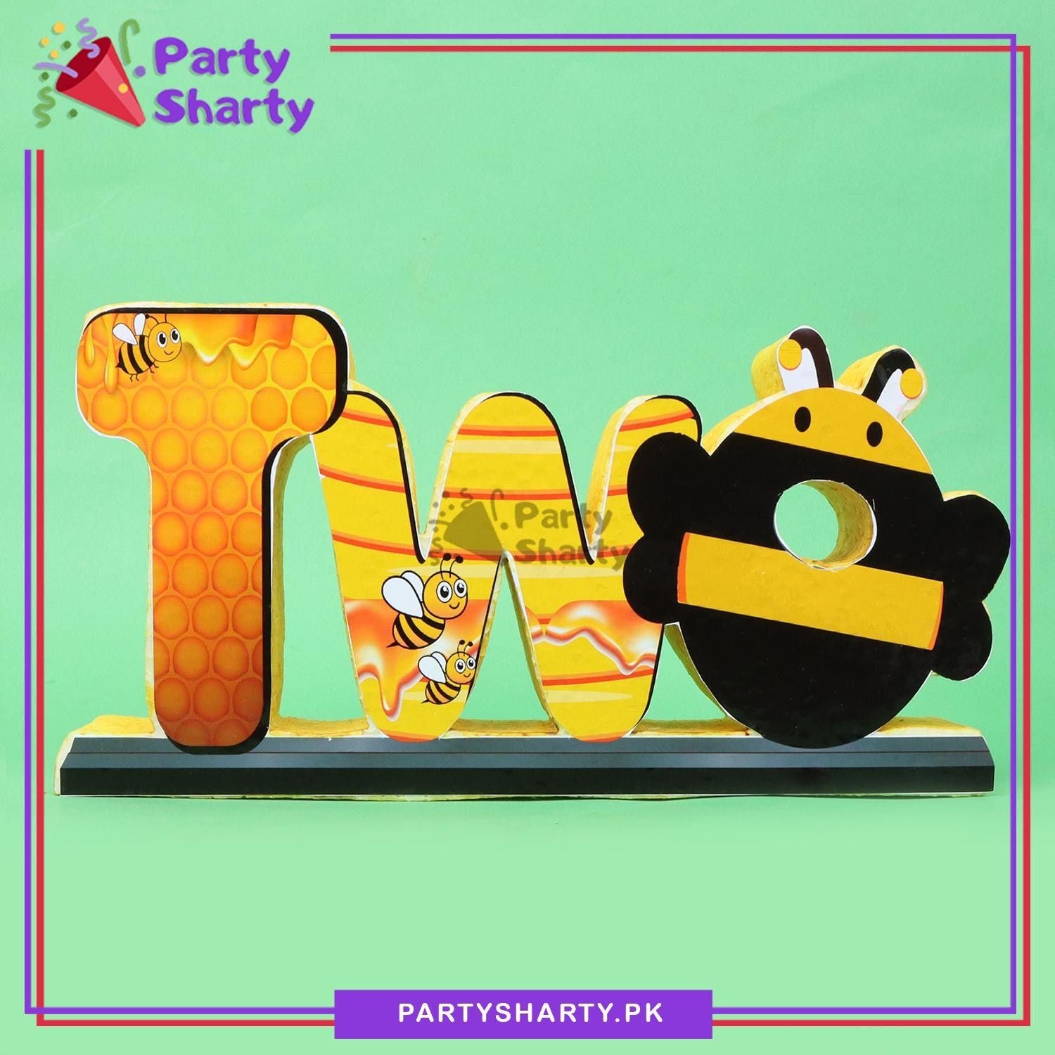 TWO Thermocol Standee For Honey Bee Theme Based Second Birthday Celebration and Party Decoration