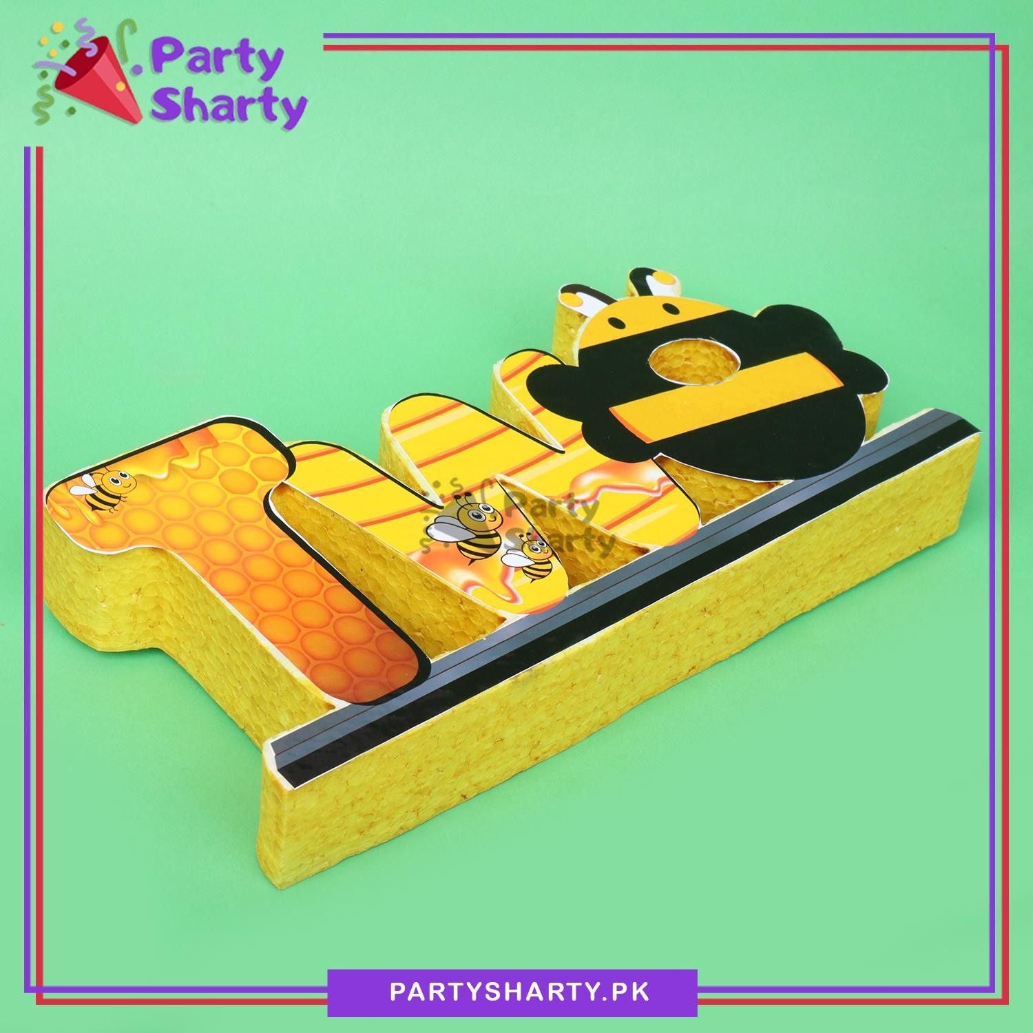 TWO Thermocol Standee For Honey Bee Theme Based Second Birthday Celebration and Party Decoration
