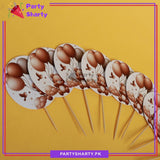 Teddy Bear with Balloons Printed Cup Cake Topper For Teddy Bear Theme Party Decoration & Celebration