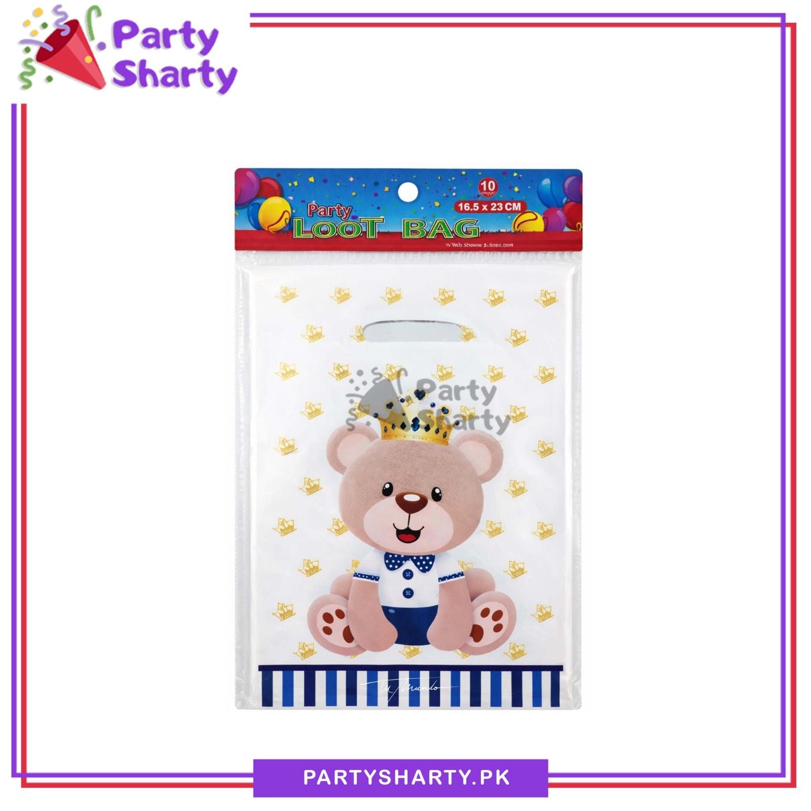 Teddy Bear Theme Goody Bags Pack of 10 For Teddy Bear Theme Birthday Celebration