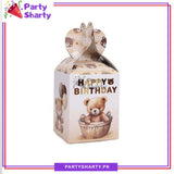 Teddy Bear Theme Goody Boxes Pack of 10 For Teddy Bear Theme Birthday Celebration