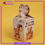 Teddy Bear Theme Goody Boxes Pack of 10 For Teddy Bear Theme Birthday Celebration