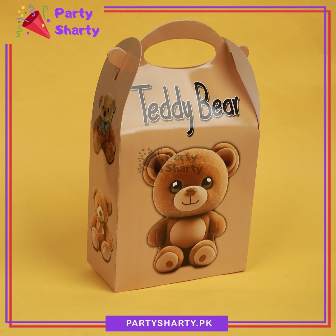 Teddy Bear Theme Goody Boxes Pack of 6 For Teddy Bear Theme Birthday Celebration