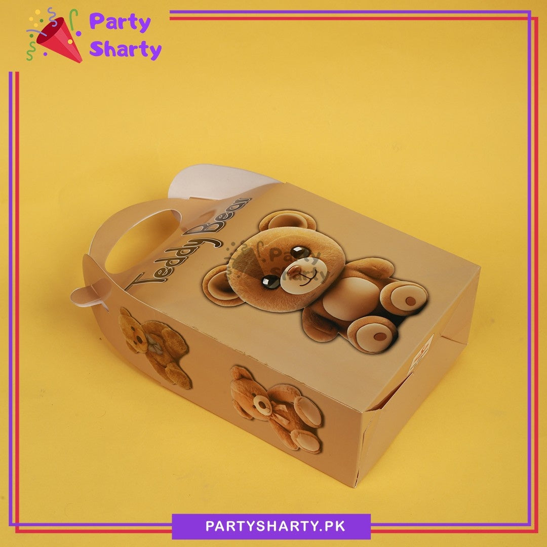 Teddy Bear Theme Goody Boxes Pack of 6 For Teddy Bear Theme Birthday Celebration