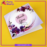 Thank You Purple Floral Design Greeting Card