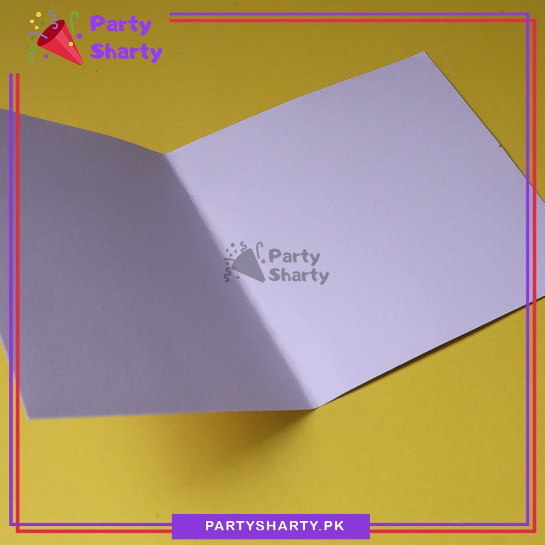 Thank You With Pink Flowers Printed Greeting Card