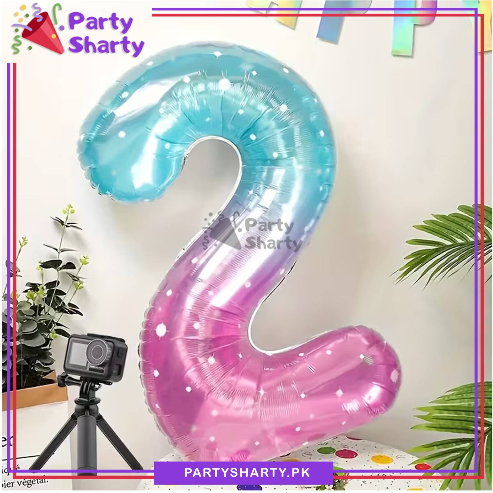 32inches Gradient Color Number Foil Balloon For Party Decoration & Celebration