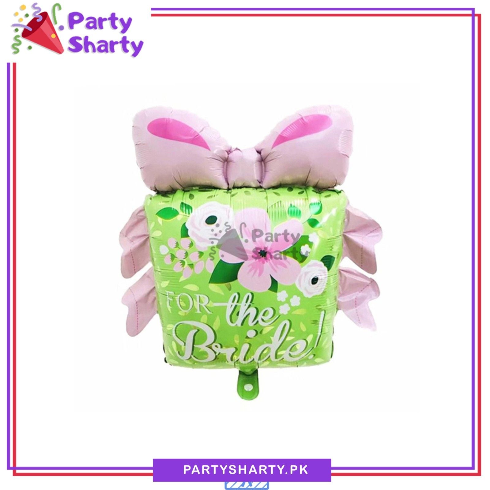 To The Bride Gift Shaped Foil Balloon For Bridal Shower Decoration & Celebrations