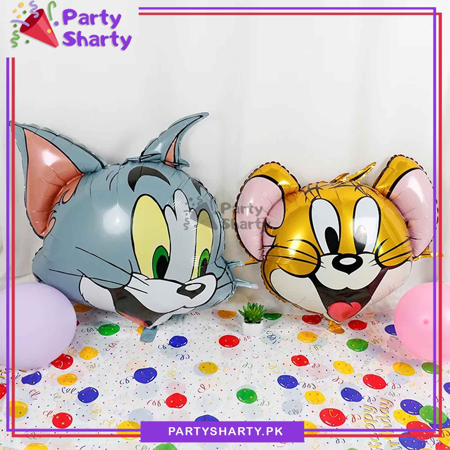 Disney Cartoon Tom / Jerry Head Foil Balloon Birthday or Party Decoration Supplies