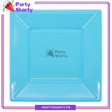9 inches Square Shaped Disposable Plastic Plate Pack of 10 For Party Decoration & Celebrations