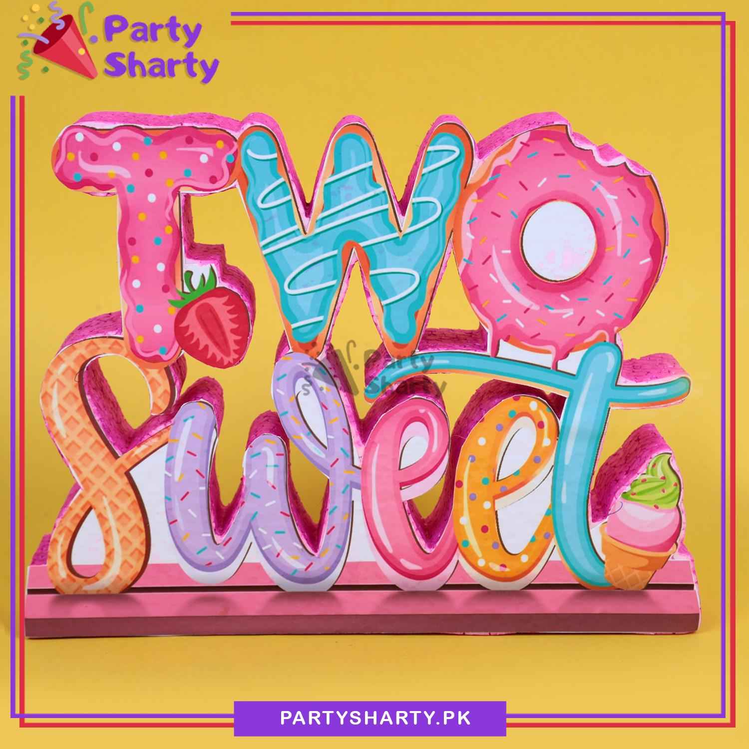 Two Sweet Thermocol Standee For Candyland Theme Based Second Birthday Celebration and Party Decoration